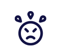 Icon showing an angry face