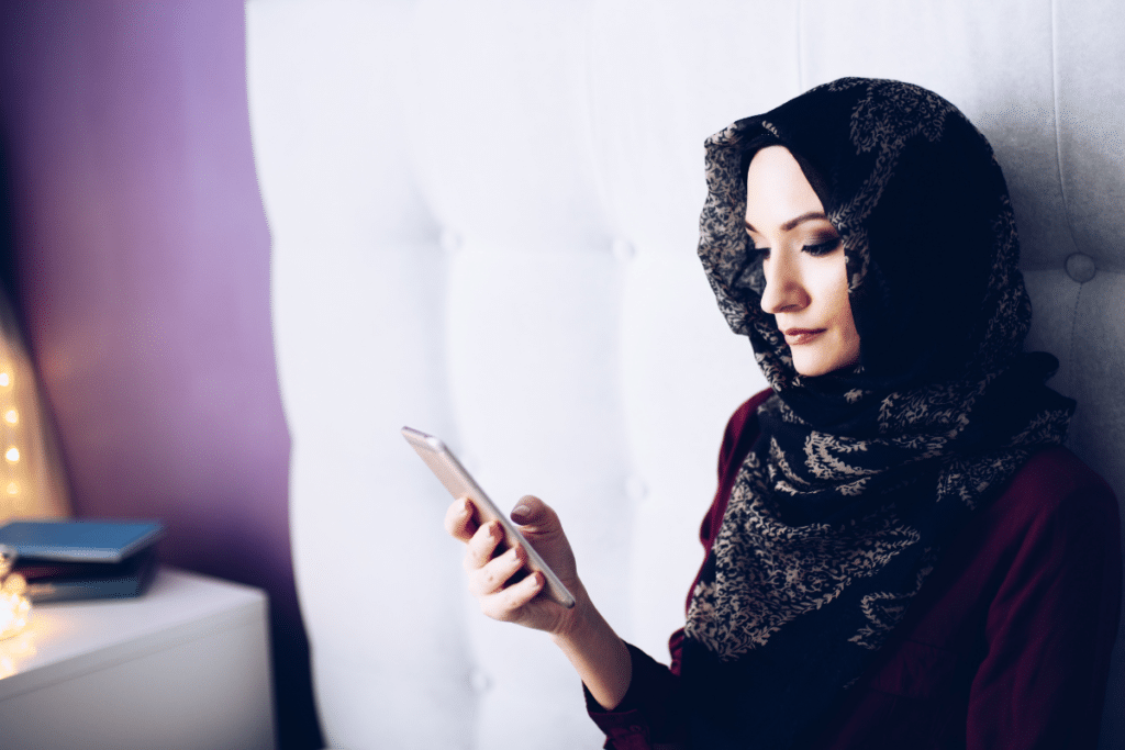 Young woman using cell phone
