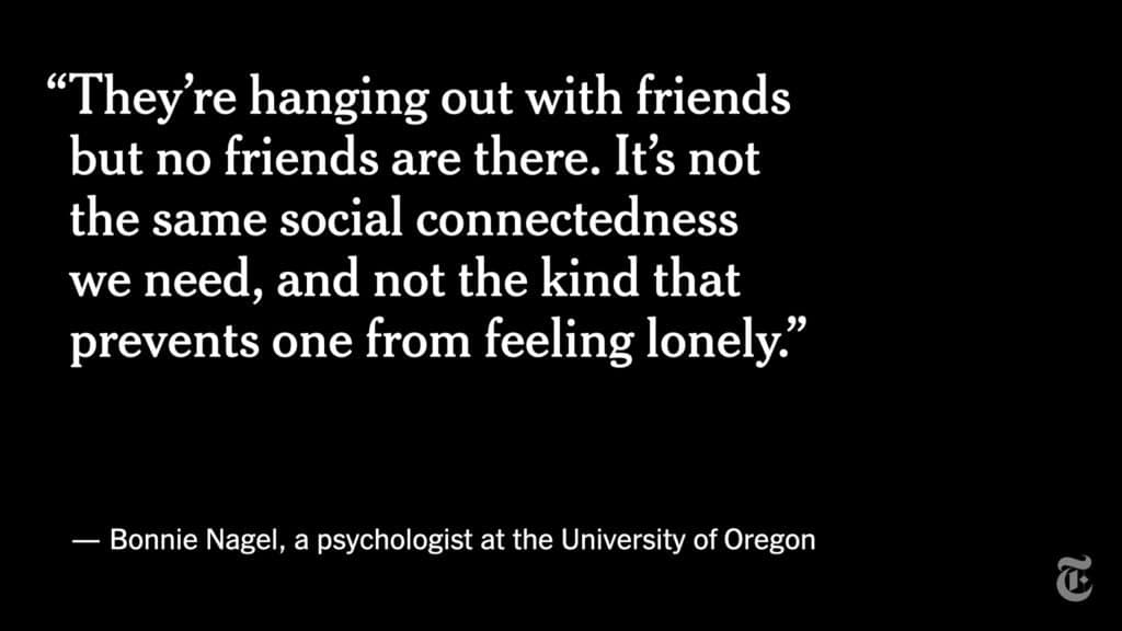 Quote on Loneliness - NY Times