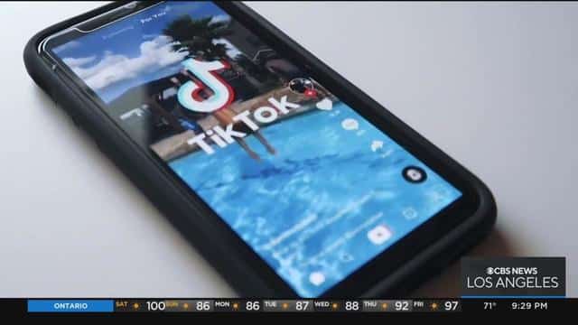 Tiktok app on a smartphone