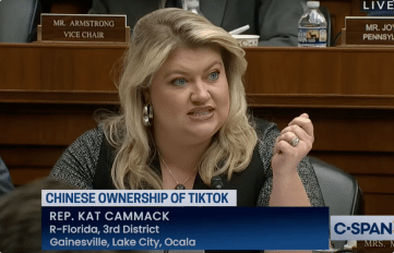Rep Kat Cammack on C-SPAN talking about Tiktok ownership
