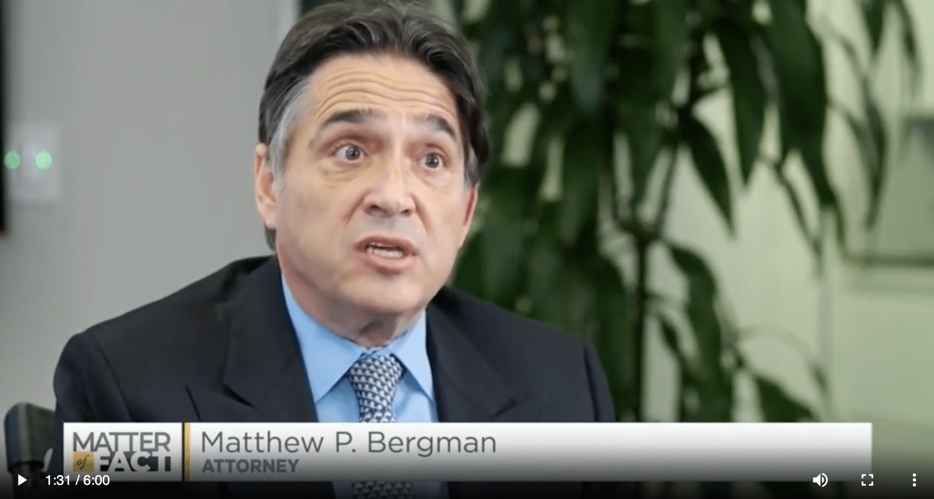 matthew p. bergman appears on Matter of Fact with Soledad O'Brien