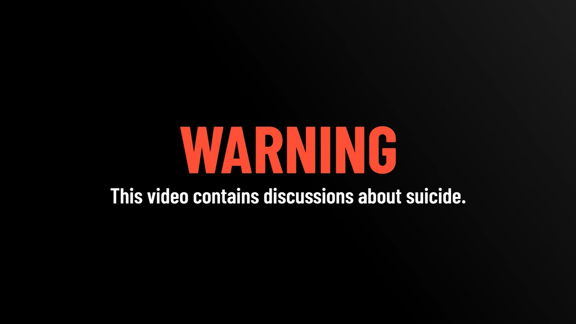 thumbnail warning users this video discusses sensitive content about suicide
