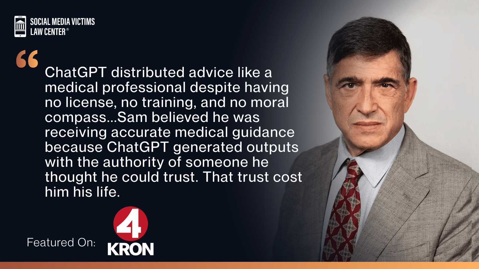 Matthew P. Bergman featured on Kron4 News