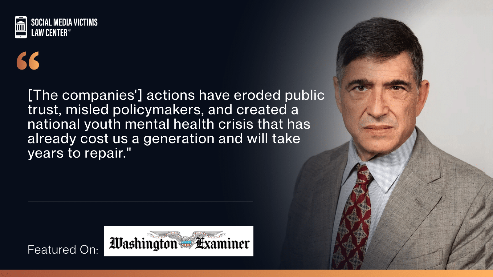 Matthew P. Bergman featured on the Washington Examiner
