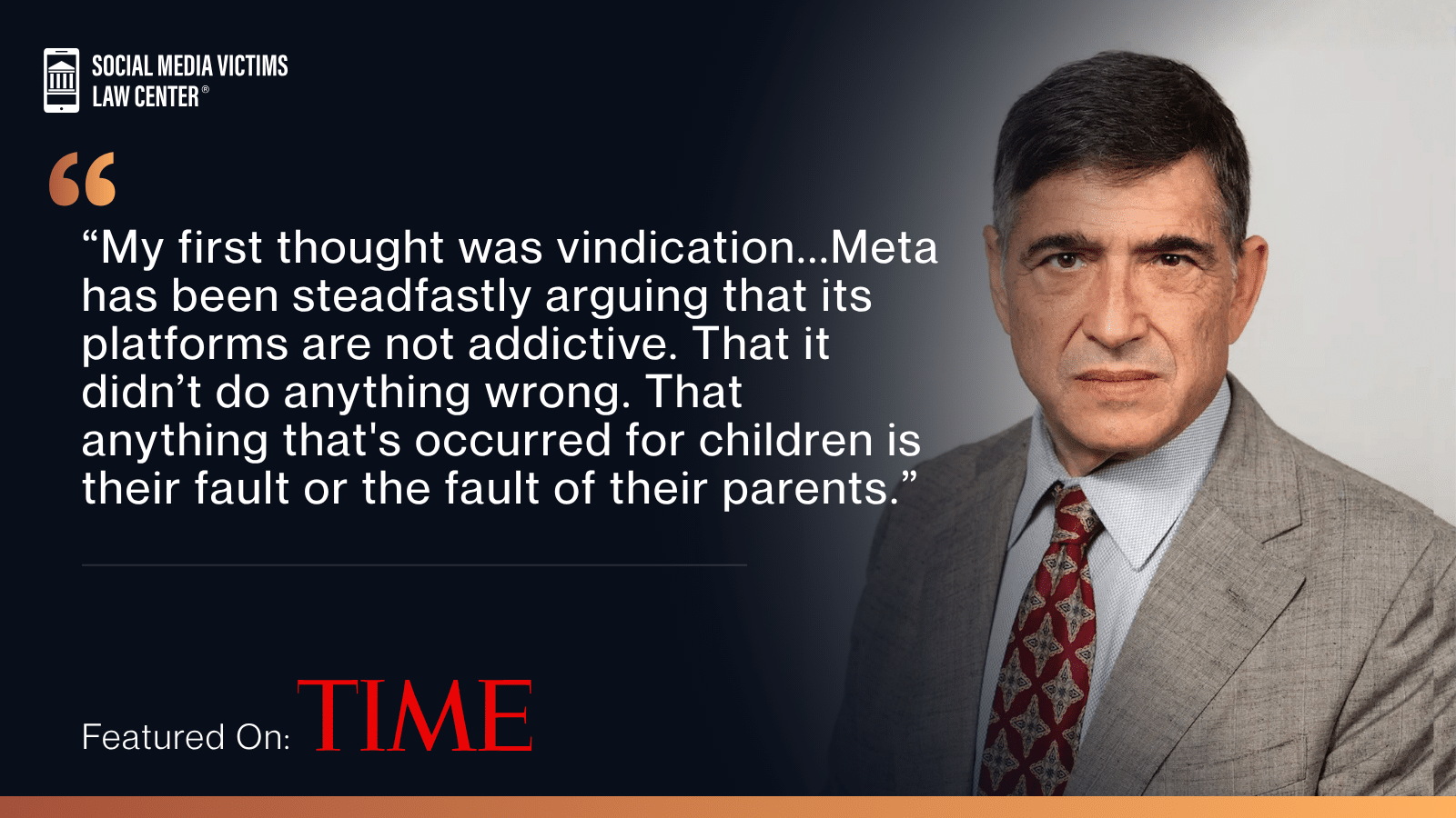 matthew p. bergman quoted in TIME magazine talking about the 17 billion Meta settlement