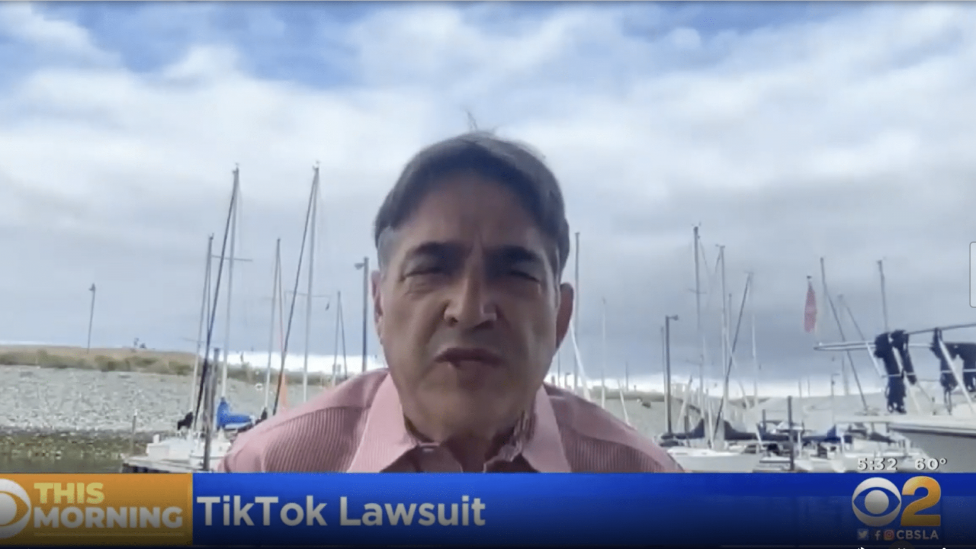 matthew p. bergman appearing on a news segment about TikTok Lawsuits